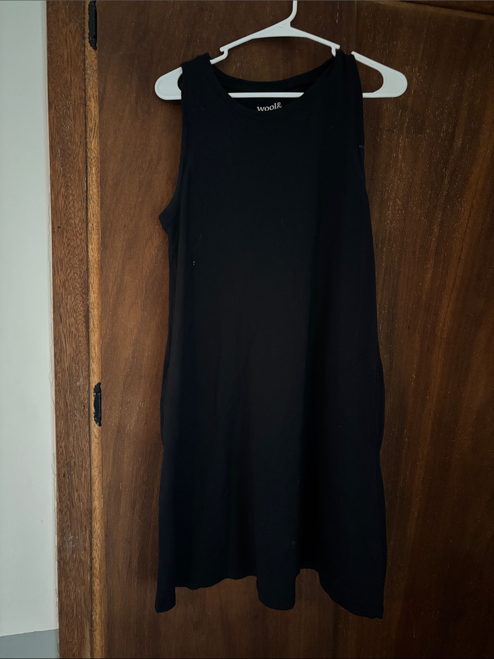 Wool& Black Sleeveless Mini Dress